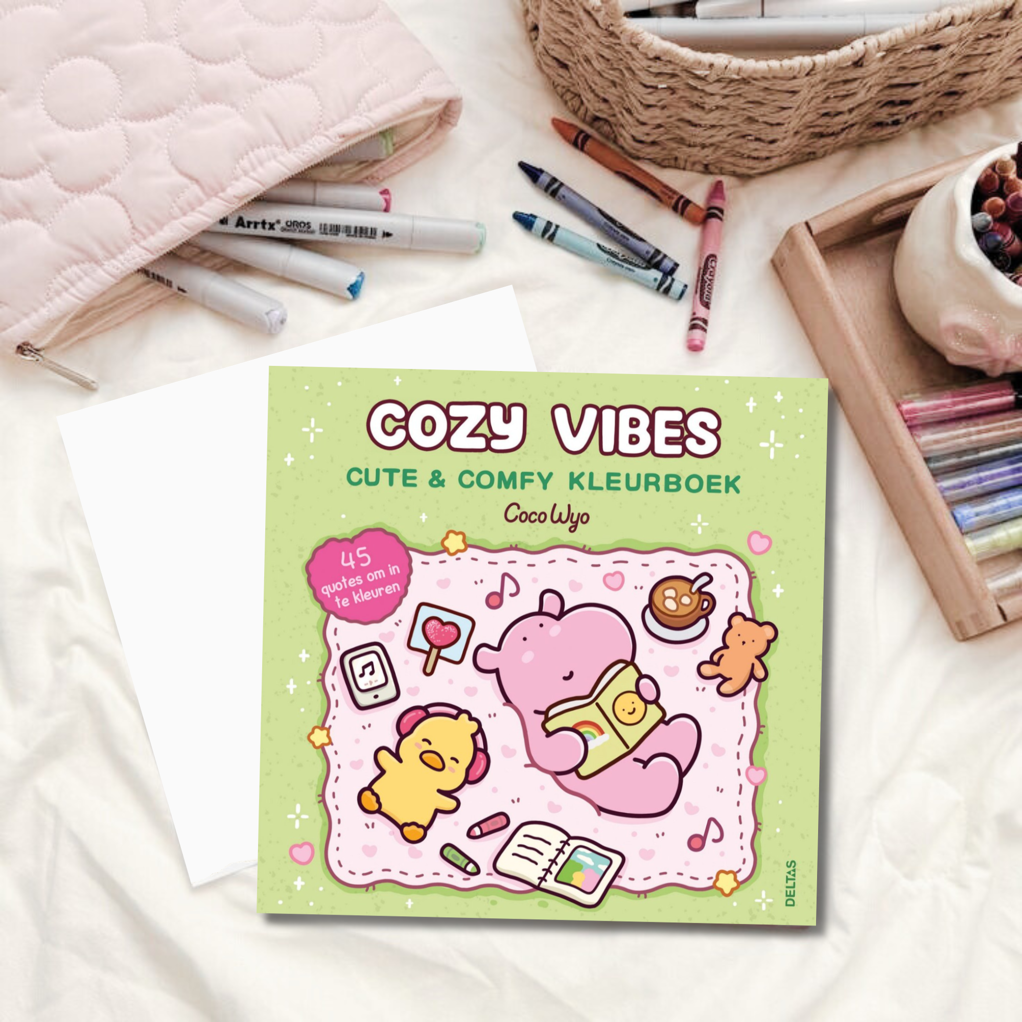 Cozy kleurboek cozy vibes quotes